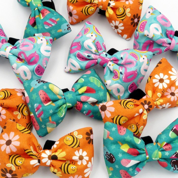 Dog Bow Tie Azure Pool Pet Bow Tie, Bowtie, Collar Attachment