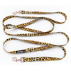 Long Dog Leash Tarzan panthera pattern, width 2 cm (0.78")  wide. rose gold snap hook 6 cm