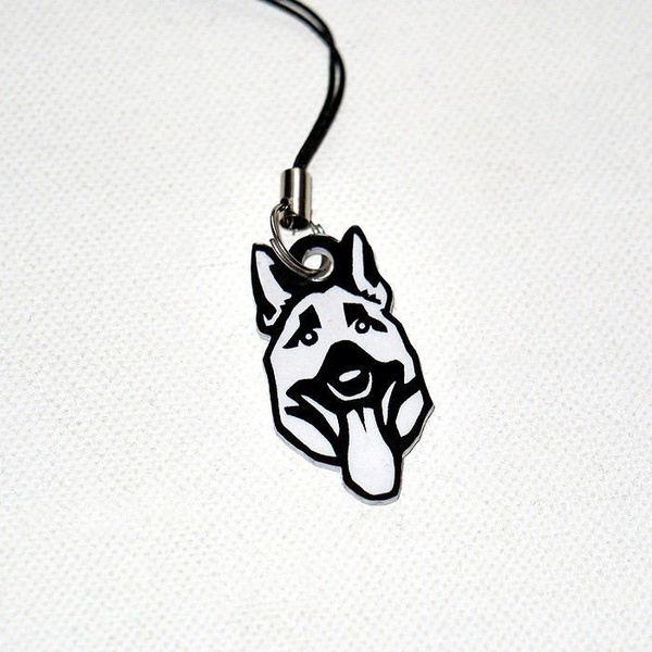 German Shepherd Dog pendant, phone tag, charms