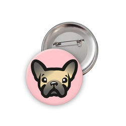 Pin Hund Französische Bulldogge Psiakrew Button Badzyk 25mm