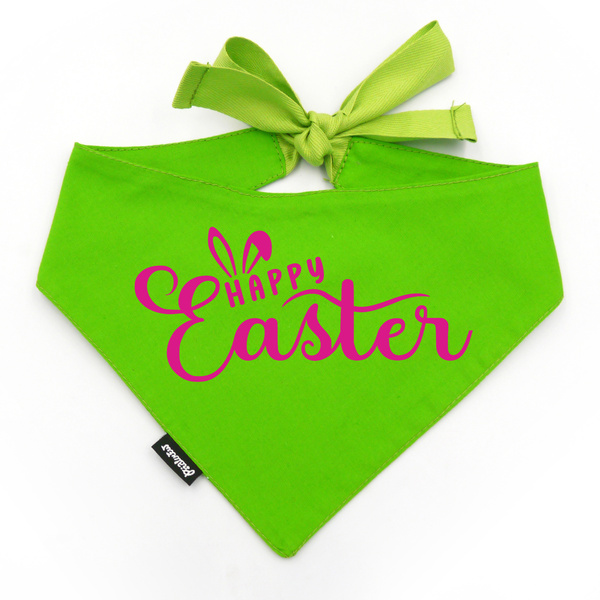 Personalized Green Bandana for Dog Happy Easter Psiakrew