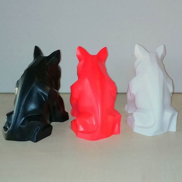 Sculpture Bull Terrier White