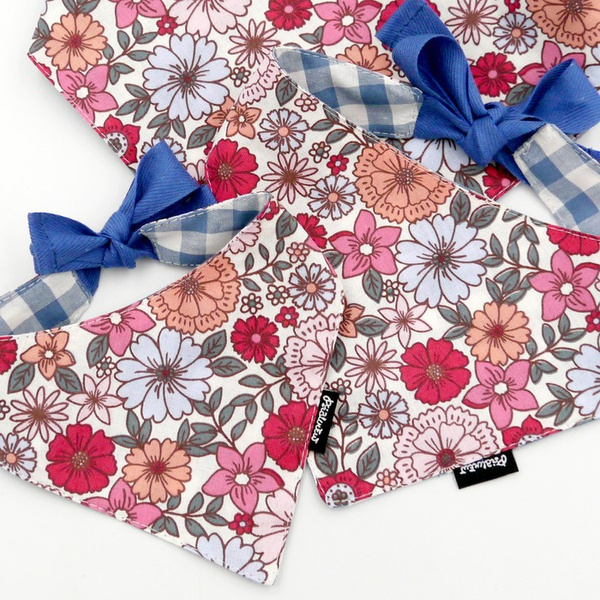 Dog Bandana Flowers handkerchief style to tie around your pet’s neck