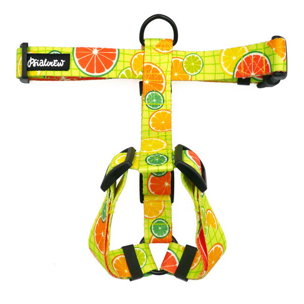 Dog Harness Guard “Lemonade” by Psiakrew – 2.5 cm, Black Hardware