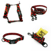 ACCESSORY KIT. Small dog. Red Hot Chili Psiakrew Series; Collar, Harness, Pouch for poop bags