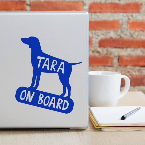 Car sticker with the name of the German Pointer Dog On Board Psiakrew