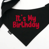 Bandana IT'S MY BIRTHDAY Psiakrew, personalized tied handkerchief, black bandana scarf
