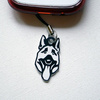 German Shepherd Dog pendant, phone tag, charms
