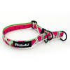 Half-choke collar Watermelon, 2 cm wide, for small dogs, black extras