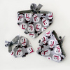 Premium Dog Bandana Snowman handkerchief style to tie around your pet’s neck gray