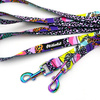 Long Dog Leash Crazy Leopard Psiakrew width 2 cm (0.78") wide, holo snap hook 6 cm