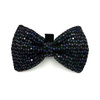 Black disco party shimmering, glossy bow tie for a dog; carnival New Year's Eve decorative bow Psiakrew