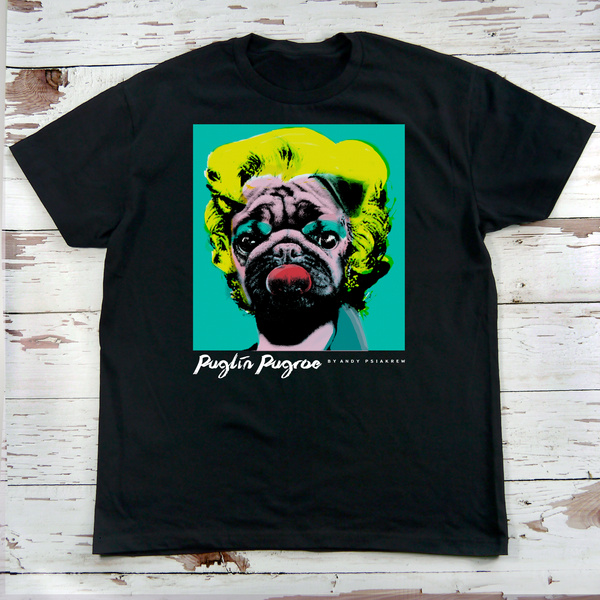 Koszulka męska Puglin Pugroe Pop art Mops Psiakrew
