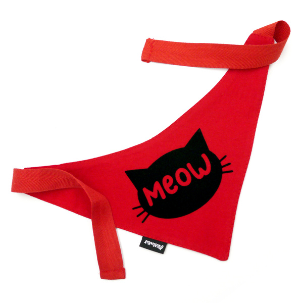 Red Personalized Dog Bandana, Your Logo Graphic, Tied Handkerchief, Scarf Psiakrew