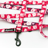 Hundeleine, lang, abnehmbar, verstellbar Piggy in Love Psiakrew, Breite 2 cm, Karabiner schwarz 7 cm