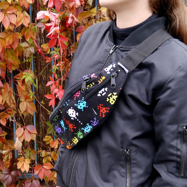 Fanny Pack Hip Bag Invaders, Bum Bag Psiakrew