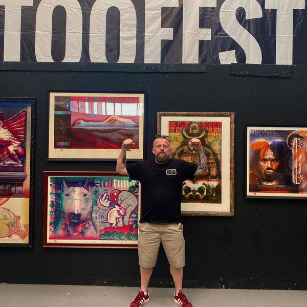 Farblithographie PIES GO XXXXX künstlerische Grafiken, Krzysztof Świętek