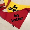 Dog Bandana BIG BROTHER Psiakrew, personalized tied handkerchief, red bandana scarf