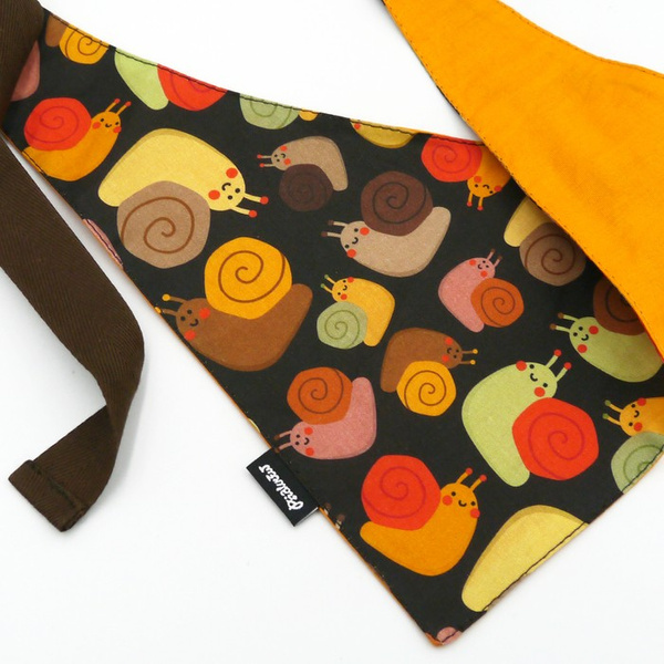 Dog Bandana Snail Family Psiakrew handkerchief style to tie around your pet’s neck