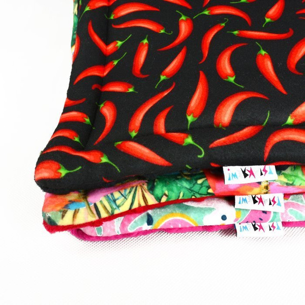 Premium Mat Plaid Blanket for the dog Red Hot Chili Psiakrew Design