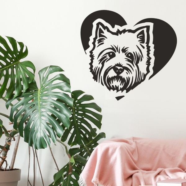 West Highland White Terrier, Westie Love Dog wall decal Psiakrew