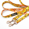 Long Dog Leash Busy Bees width 2 cm (0.78") wide, rose gold snap hook 6 cm