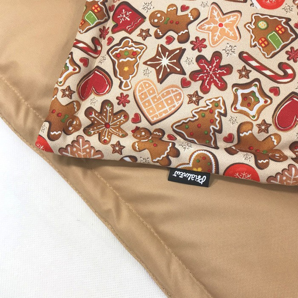 Waterproof Mat for the dog, puppy, cat, Cinnamon Gingerbread Psiakrew Design