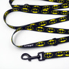 Long Dog Leash Bat Dog width 2 cm (0.78")  wide, black snap hook 7 cm