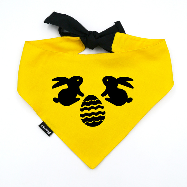 Personalisiertes gelbes Bandana für Hunde Easter Egg Psiakrew