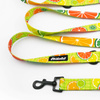 Long Adjustable Dog Leash Lemonade Psiakrew, width 2.5 cm, black snap hook 6 cm