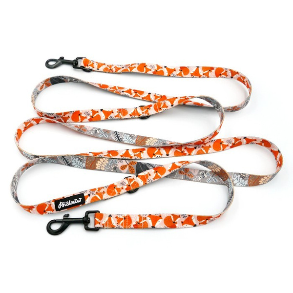 Long Dog Leash Foxy Lady Psiakrew width 2 cm (0.78"),  black snap hook 7 cm (3,15")