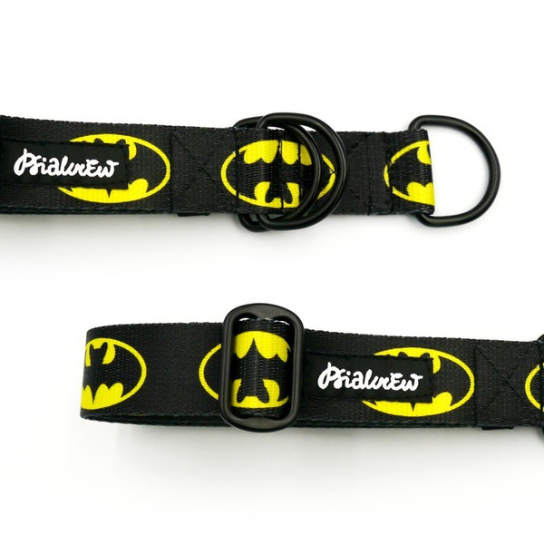 Batdog- Half-Clamp-Halsband, 3 cm breit, für mittlere und größere Hunde, schwarze Beschläge