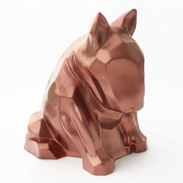 Sculpture Bull Terrier Copper Dog