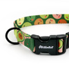 Dog Collar Guacamole Time Psiakrew 2.5 cm 1"  wide, black fittings