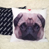 Decorative Pillow I love Pug, Mops Tłuścioszek