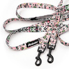 Long Dog Leash Llama Pink, width 2 cm (0.78") wide, black snap hook 6 cm