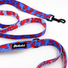 Dog Leash Sea Look -crab and octopus pattern; width 2.5 cm, 1"  wide, black snap hook 6 cm