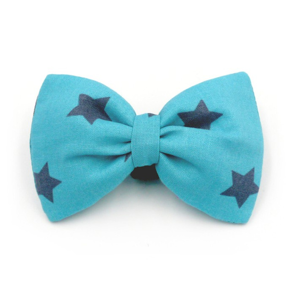 Blue and grey stars Dog Bow Tie Zoja, Pet Bow Tie, Bowtie, Collar Attachment