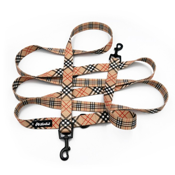 Dog Leash Dogberry Psiakrew width 2.5 cm, 1" wide, snap hook black 6cm