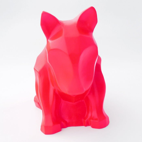Fluorescent Sculpture Bull Terrier Dog
