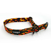 Half-choke collar Dog On Fire, 2.5 cm wide, medium and big dogs, black extras