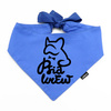 Blau personalisiertes Hundehalstuch, Ihre Logo-Grafik, gebundenes Taschentuch, Schal Psiakrew