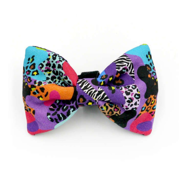 Dog Bow Tie Crazy Leopard, Pet Bow Tie, Bowtie Collar Attachment, Dog accessories, Pet Neckwear