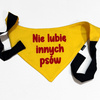 Bandana with the name of the Dog Psiakrew, personalized tied handkerchief, yellow bandana scarf
