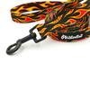 Smycz spacerowa miejska dla Psa Dog on Fire Psiakrew szerokość 2 cm czarny karabińczyk 6 cm