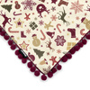 Psiakrew dog bandana, tied handkerchief, Christmas motifs, pompoms