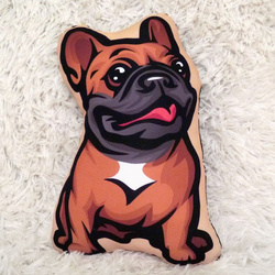 Decorative Dog Pillow Cushion French Bulldog brown cuddly mascot