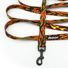 Long Dog Leash Dog on Fire Psiakrew width 2 cm (0.78"), black snap hook 6 cm