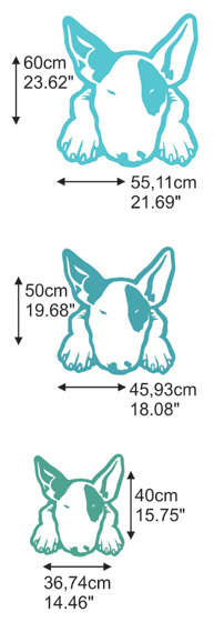 Wandtattoo Hund Sweety Bullterrier Wanddekoration für ein Kinderzimmer für einen Hundeliebhaber