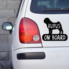 Car sticker with the name of the Pug Dog On Board Psiakrew